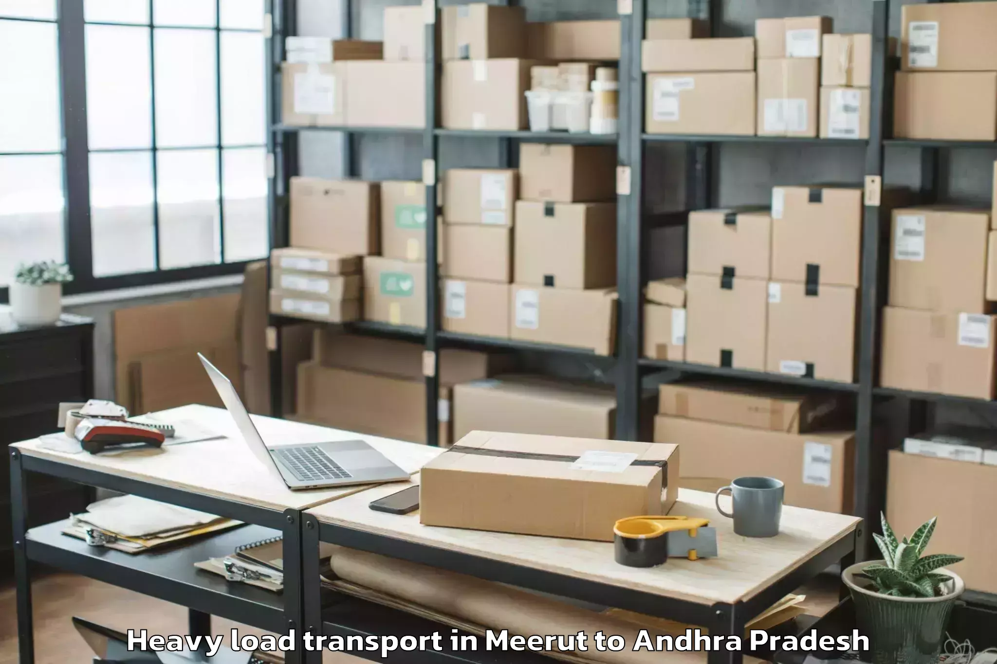 Hassle-Free Meerut to Pedapadu Heavy Load Transport